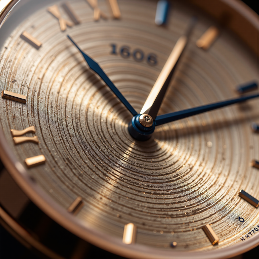 Gold luxury watch with black dial showing Roman numerals, stainless steel bracelet, classic round face design with crown at three o'clock position